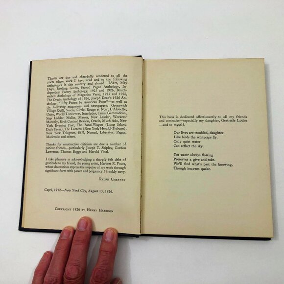 Vintage VGC Touch And Go Ralph Cheyney Signed Poetry Hard Cover 1926 - Picture 7 of 10